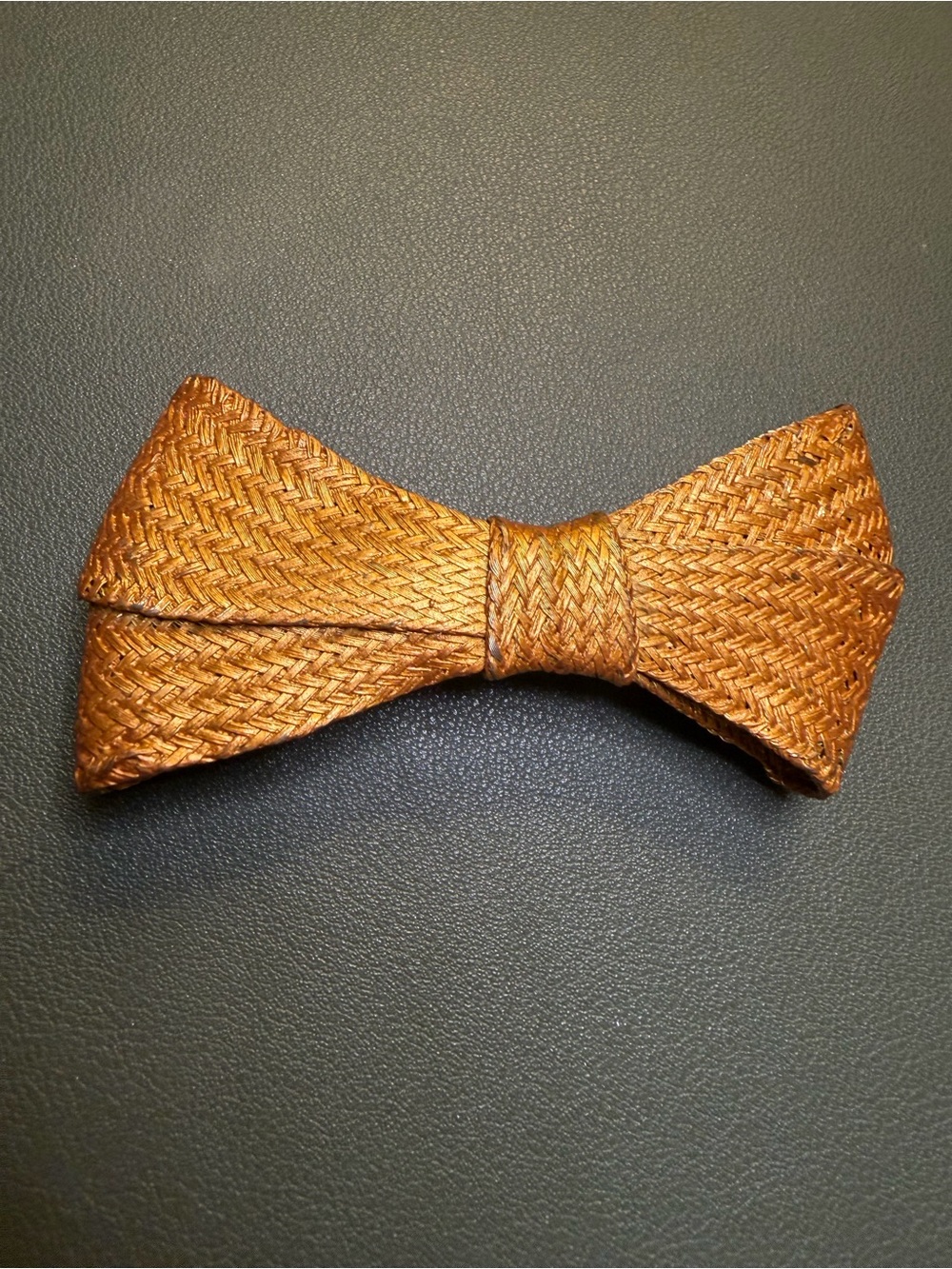 Gold Woven Mesh Bow Hair Barrette - 🇫🇷 Made In France🏆 (Vintage) 🏆